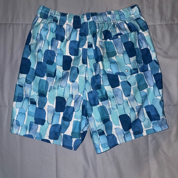 Nautica Blue Mosaic Men's Swim Trunks Size Medium - Picture 2 of 4